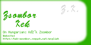 zsombor kek business card